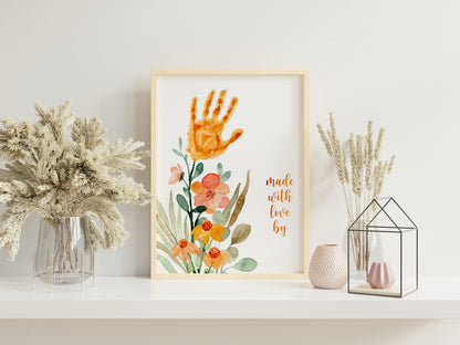 Child Gift to Mom Print, Child Handprint, Mother Appreciation Print, Mother’s Day, Boho Art Print
