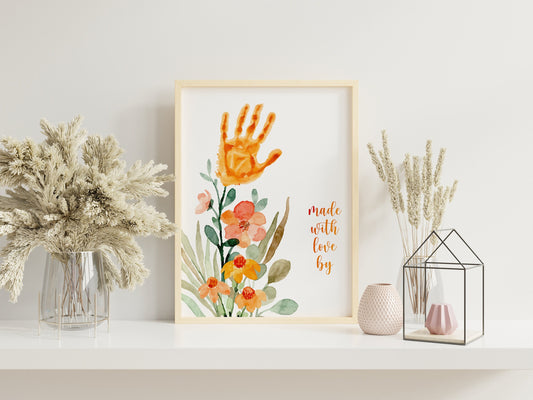 Child Gift to Mom Print, Child Handprint, Mother Appreciation Print, Mother’s Day, Boho Art Print