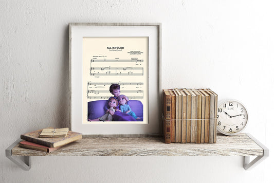 Frozen 2 Anna, Elsa and Mom Sheet Musc Art Print — Disney Wall Art Gift