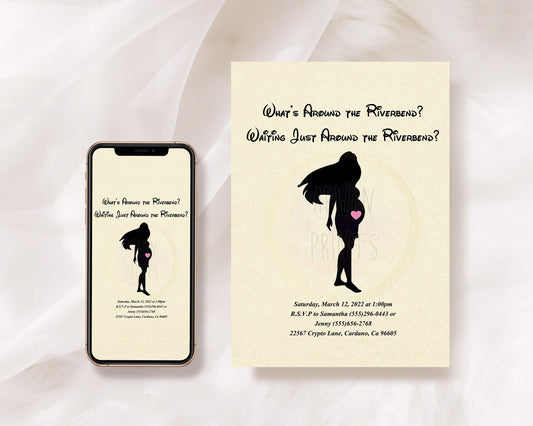 Pocahontas Disney Baby Shower Invitation [Digital File] — Disney Wall Art Gift