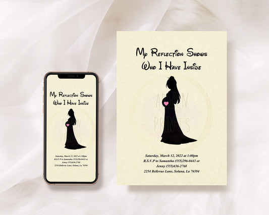 Mulan Disney Baby Shower Invitation [Digital File] — Disney Wall Art Gift