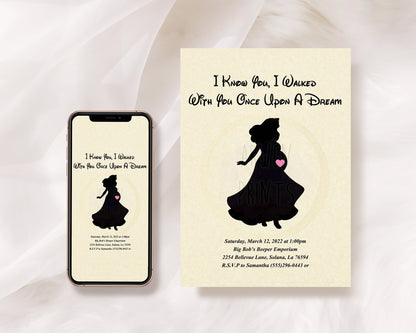 Sleeping Beauty Aurora Baby Shower Invitation [Digital File]