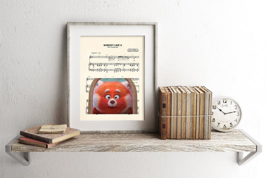 Turning Red Nobody Like U Sheet Music Wall Art — Disney Gift for Music Lovers