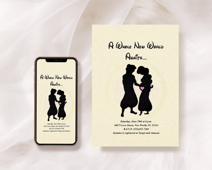 Aladdin & Jasmine Baby Shower Invitation [Digital File]