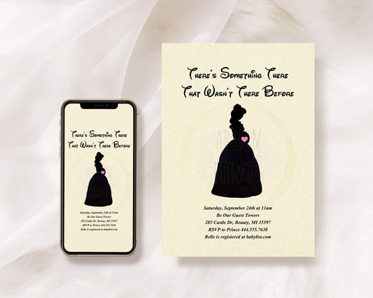 Beauty and the Beast Belle Baby Shower Customizable Invitation [Digital File]