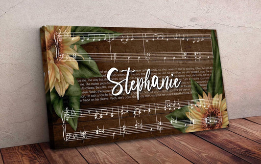 Personalized Child Name Canvas - Custom Child Canvas - Child Music Canvas - Your Child’s Song - Lyric Canvas Art - Choose Any Song