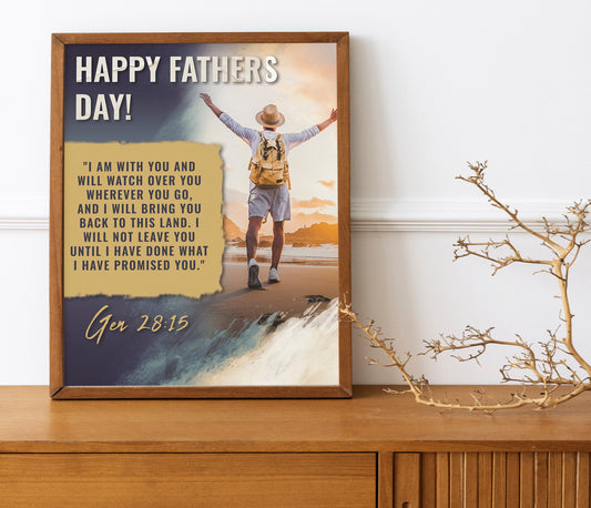 Father’s Day Gift, Christian Gift, Genesis Bible Verse Print, Dictionary Art, Gift For Dad, Gift From Child, Fathers Day, Art Print