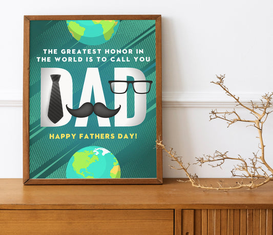 Father’s Day Gift, Globes Print, Child Gift to Dad, Gift For Dad, Gift From Child, Fathers Day, Art Print
