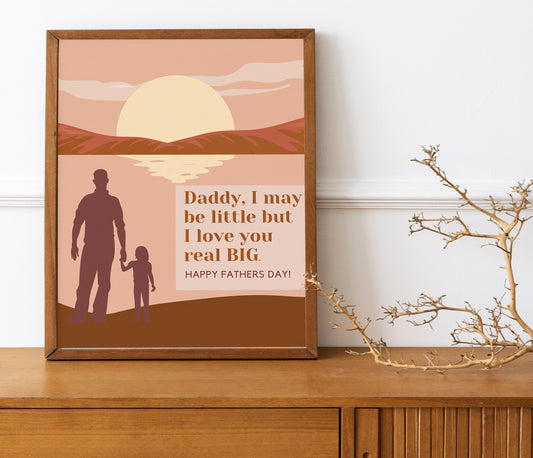 Father’s Day Gift, Sunset Print, Child Gift to Dad, Gift For Dad, Gift From Child, Fathers Day, Art Print