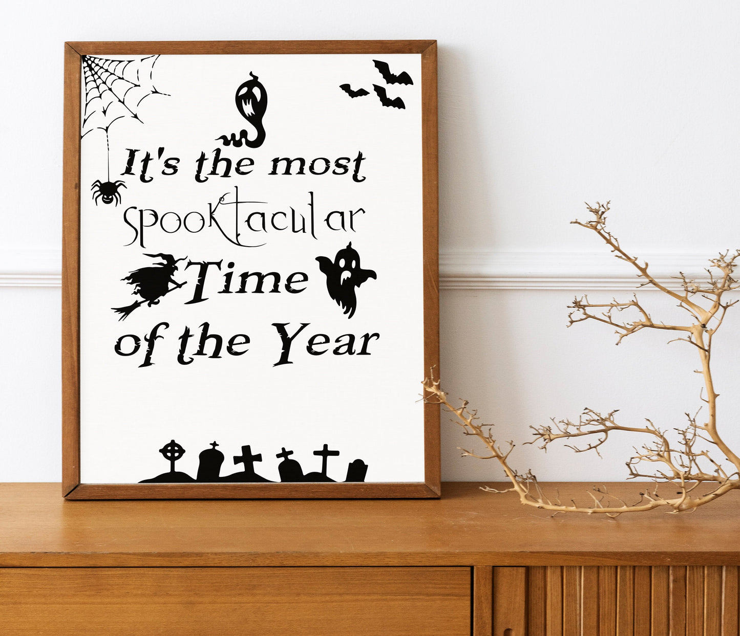 Halloween Most Spooktacular Time of the Year, Halloween Decor Print, Spooky Print, Boho Halloween, Halloween Wall Decor, Halloween Decor