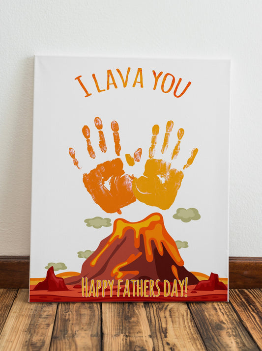 Father’s Day Gift, Kids Gift to Dad, Handprints, I Lava You, Gift For Dad, Gift From Child, Fathers Day, Art Print