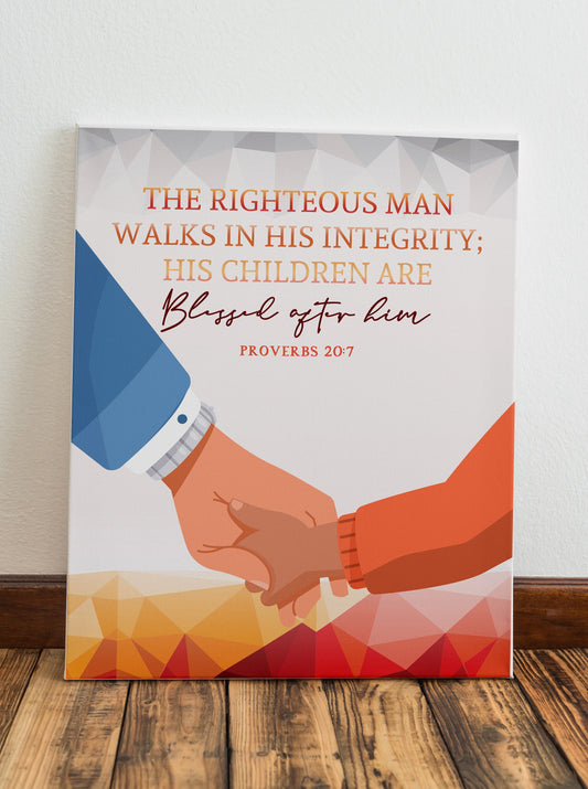 Father’s Day Gift, Christian Gift, Proverbs Bible Verse Print, Text Art, Gift For Dad, Gift From Child, Fathers Day, Art Print