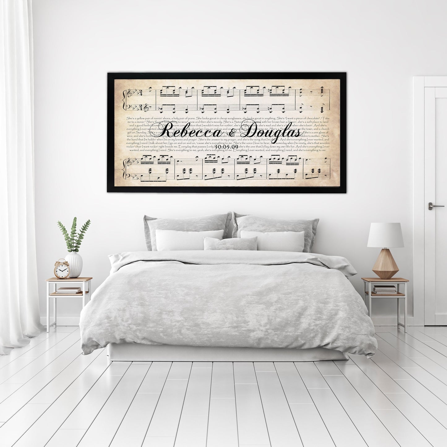 Personalized Wedding Script Canvas - Custom Wedding Canvas - Wedding Anniversary Song - Lyric Canvas Art - Choose Any Song