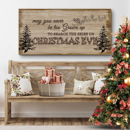 Christmas Spirit Canvas Art Print, Santa Wall Decor, Christmas Wall Art, Santa and Reindeer Art, Classic Christmas
