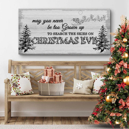 Christmas Spirit Canvas Art Print, Santa Wall Decor, Christmas Wall Art, Santa and Reindeer Art, Classic Christmas