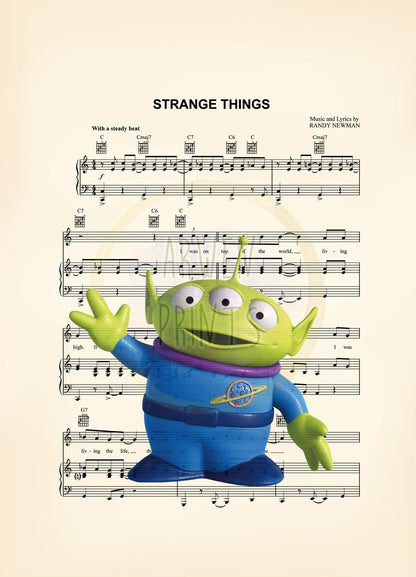 Toy Story Alien Sheet Music Art Print