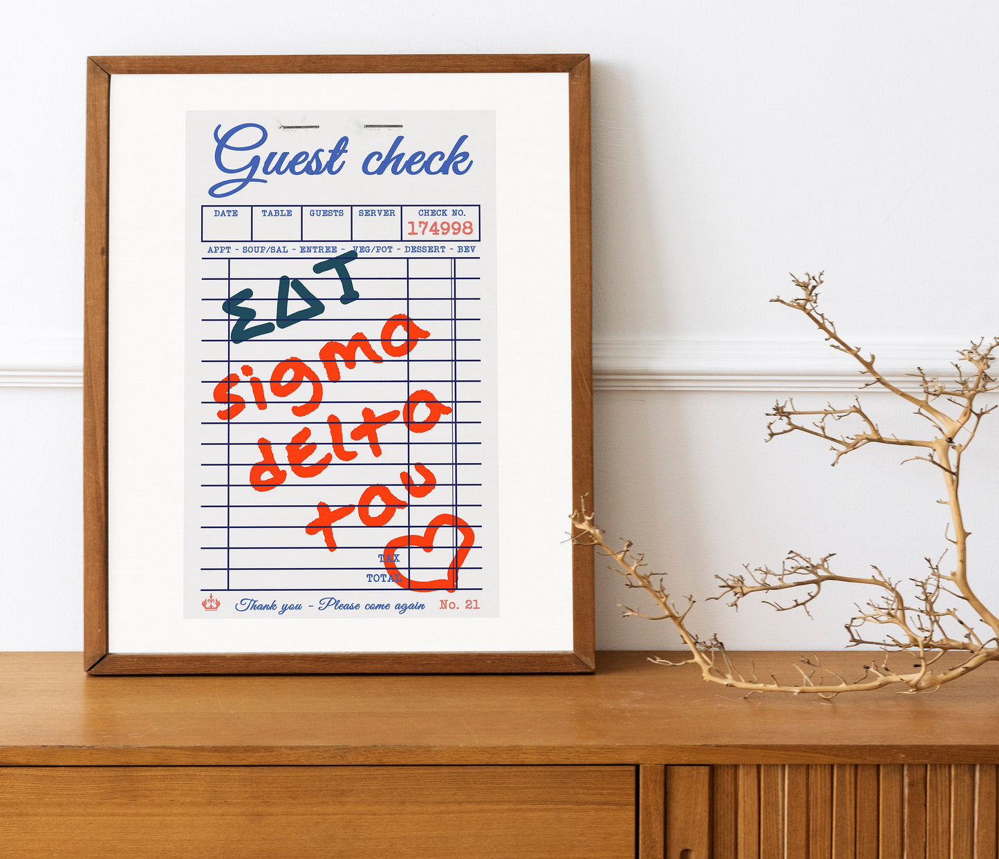 Sigma Delta Tau Art Print, Woman Empowerment, Feminism, Woman Encouragement, Receipt Art, Empowerment Wall Decor, Sorority Wall Art