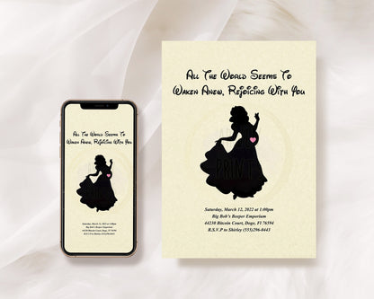 Snow White Baby Shower Customizable Invitation [Digital File]