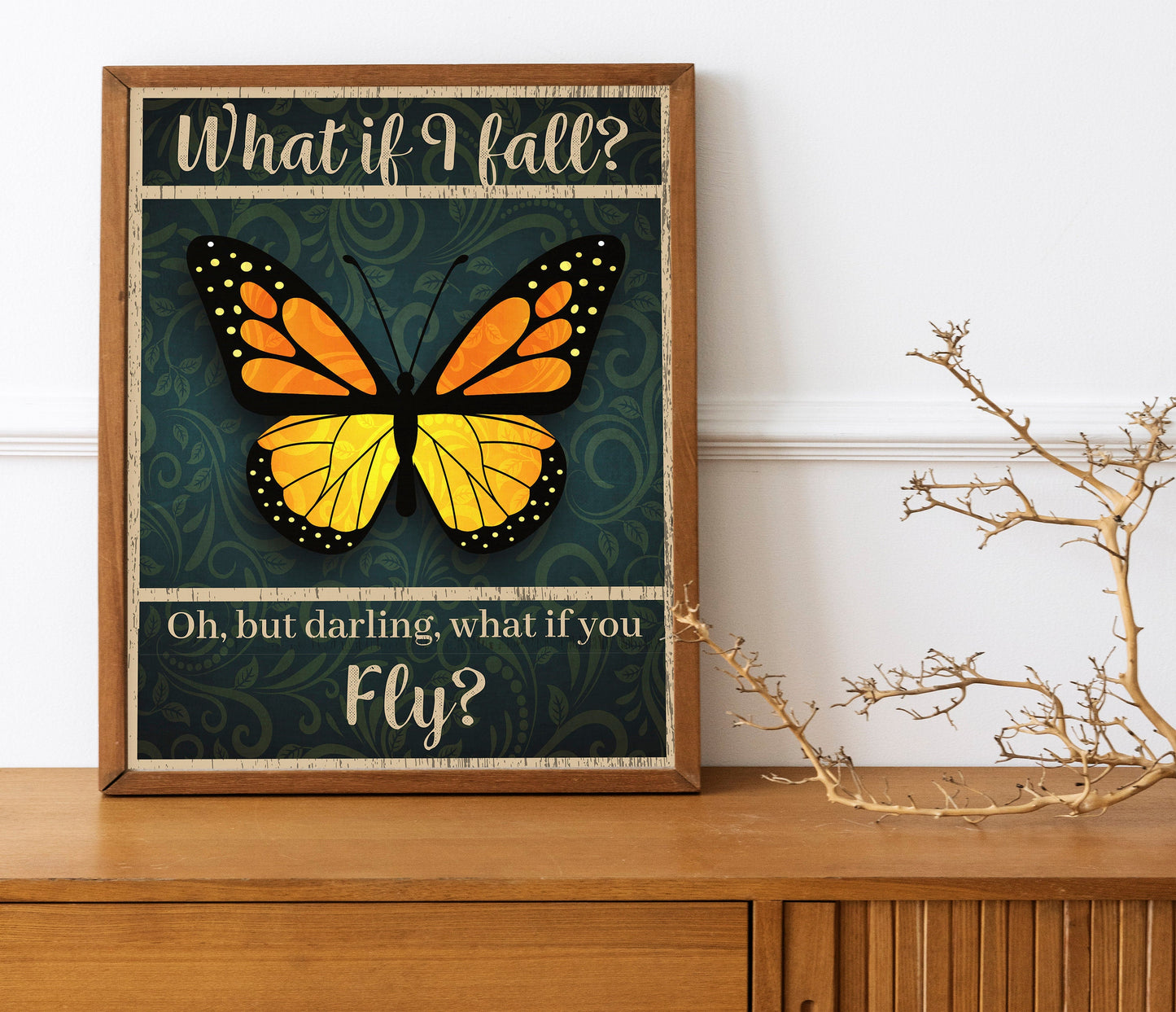 Butterfly Art Print, What If I fall? Oh, But Darling, What If I Fly ?