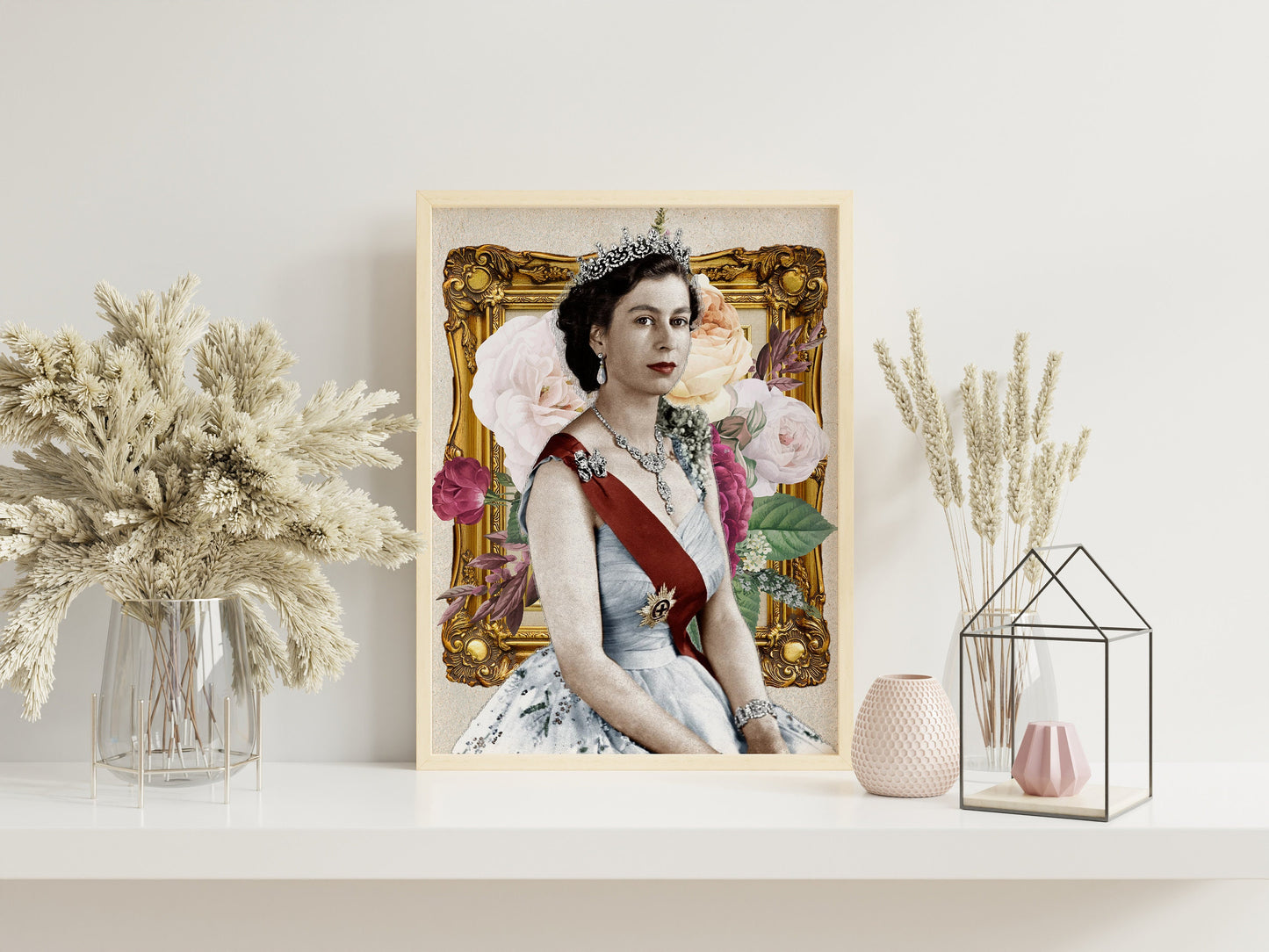 Queen Elizabeth, Maximalism Art Print, Oil Painting Print, Maximalist, Woman Art, New Age Art, Old Painting Art Print