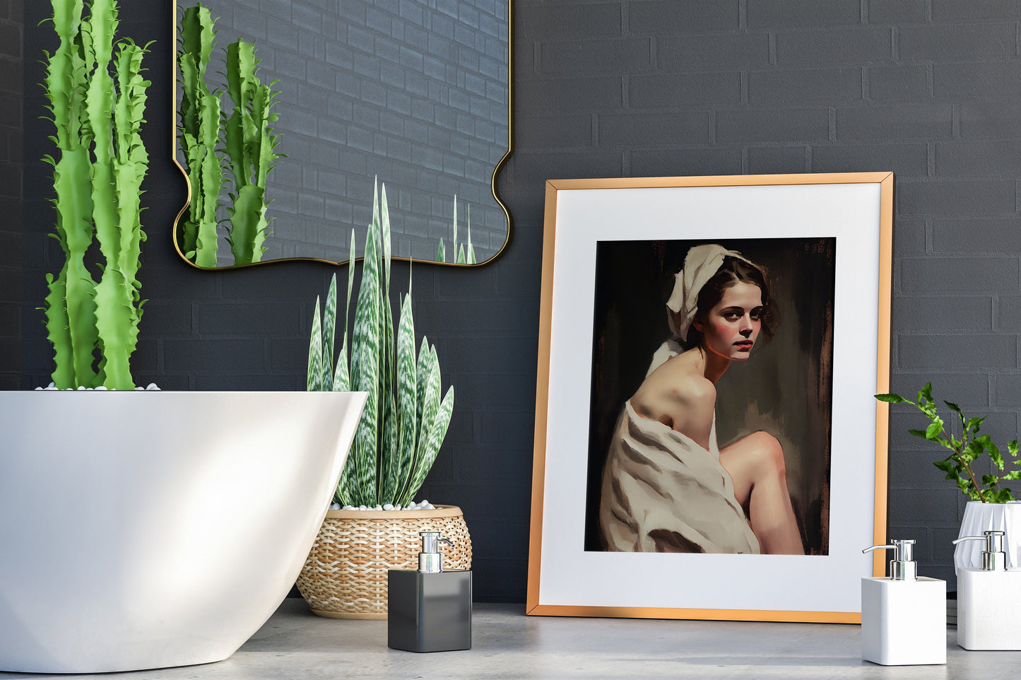 Bathroom Art Print Of Woman In Towel, Bathroom Decor, Bathroom Wall Art, Bath Decor