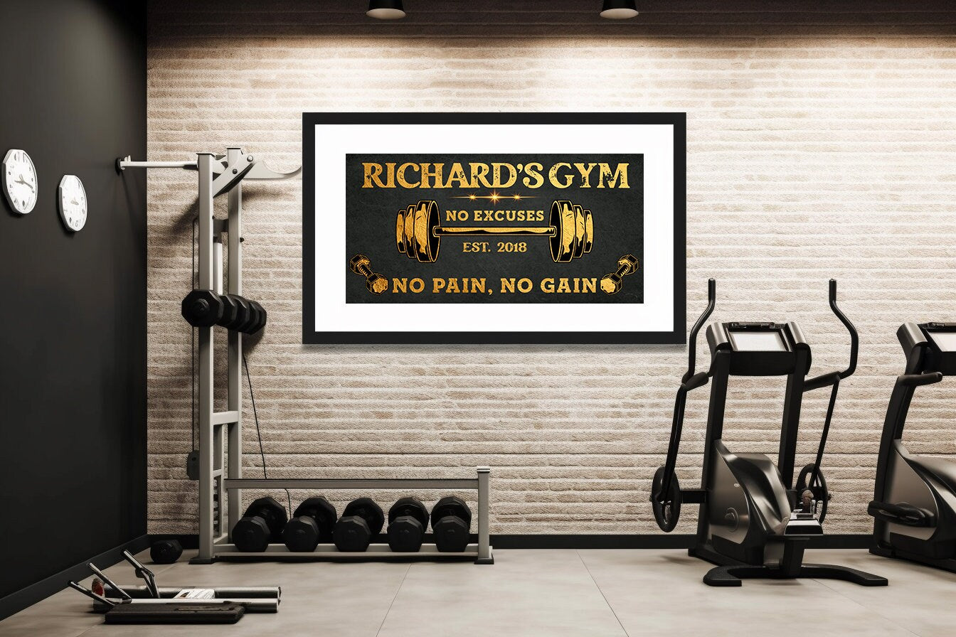 Motivational Gym Decor Canvas Wall Art
