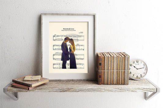 The Princess Bride Buttercup and Westley Sheet Music Art Print