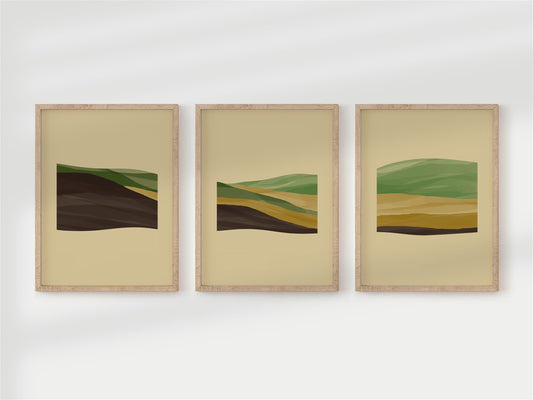 Abstract Lines Wall Decor Art Print Set