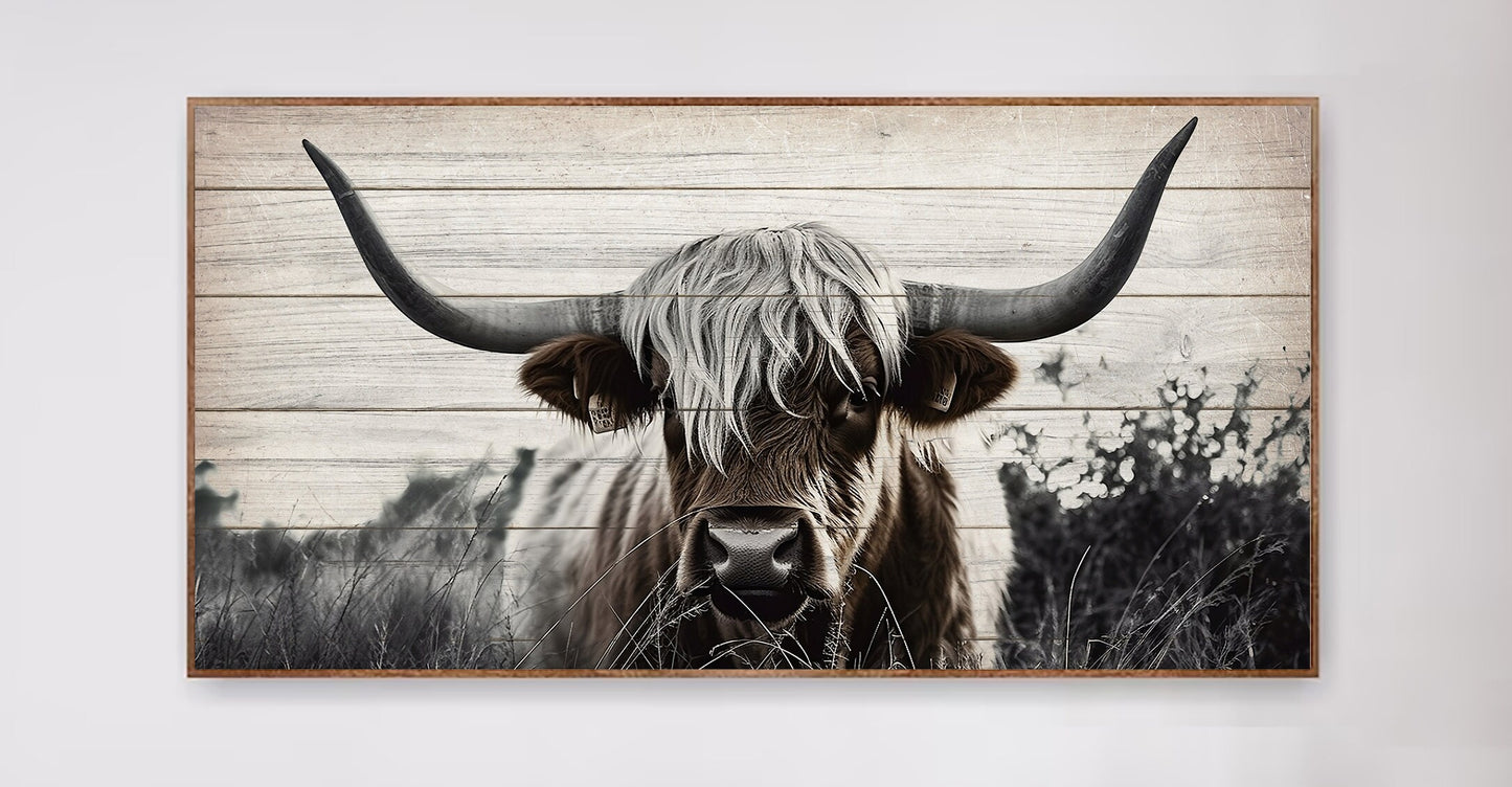 Farm House Cattle Ranch Decor Canvas Wall Art