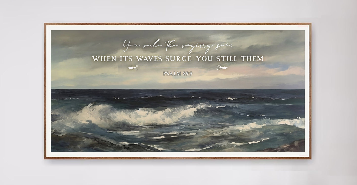 Bible Verse Oil Painting Canvas Art Print, Religious Art, Wall Decor