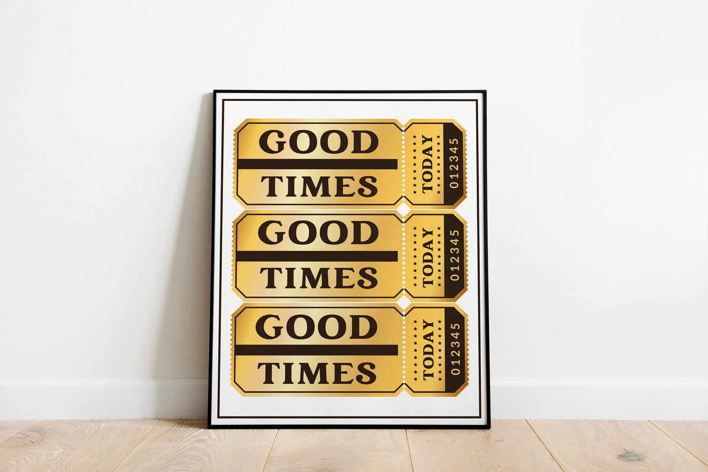 Home Theatre Good Times Gold Tickets Illustration