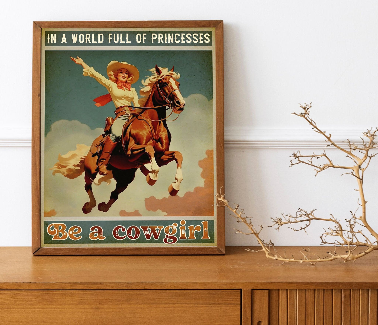 Woman Riding Horse Art Print, Woman Empowerment, Feminism, Woman Encouragement, Beautiful Woman Art, Country Art