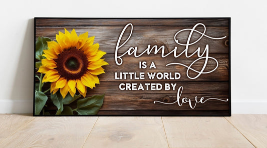 Family Sunflower Canvas Wall Decor