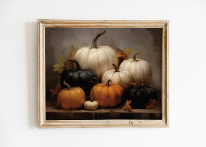 Halloween Fall Pumpkins Art Print, Halloween, Halloween Art, Pumpkin Art, Fall Art, Halloween Illustration, Happy Halloween