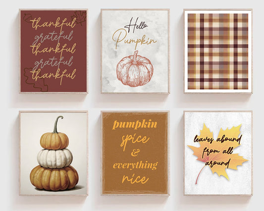 Fall Art Wall Decor Set, Boho Wall Decor