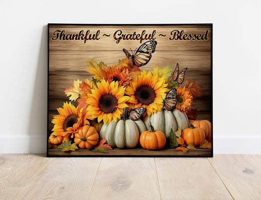 Halloween Fall Pumpkins Illustration Art Print, Halloween Art, Pumpkin Art, Fall Art, Halloween Illustration, Thanksgiving