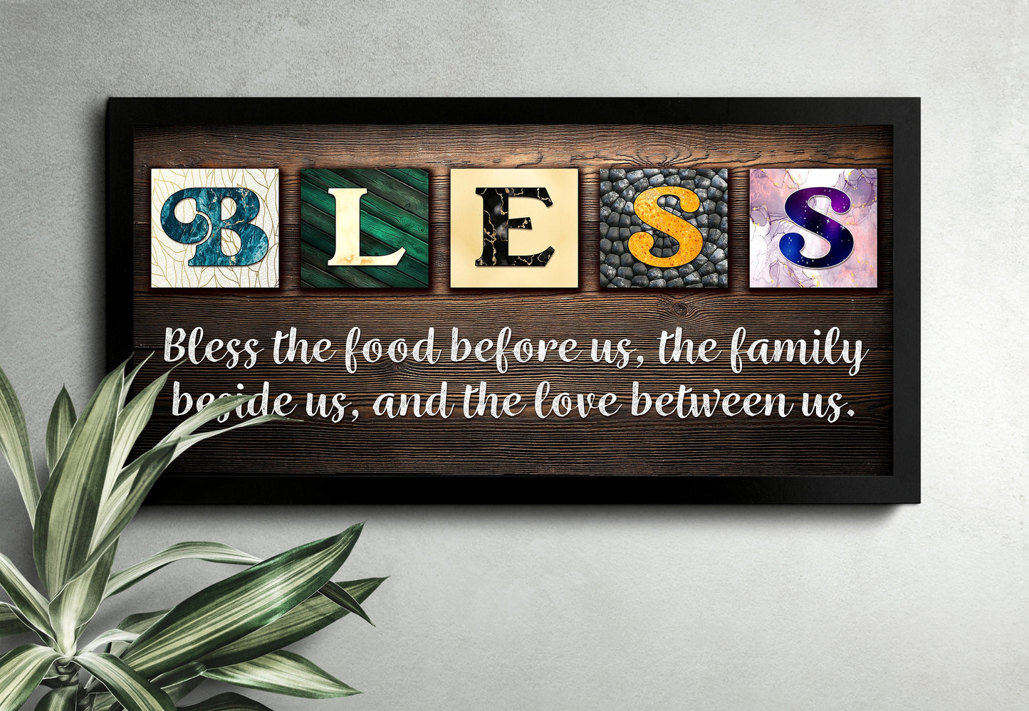 Bless Family Canvas Art Wall Decor