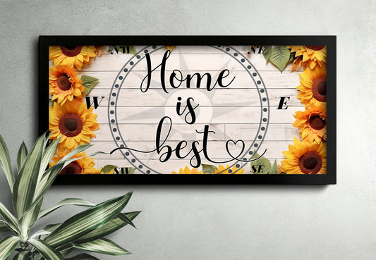 Home Is Best Canvas Art Wall Decor