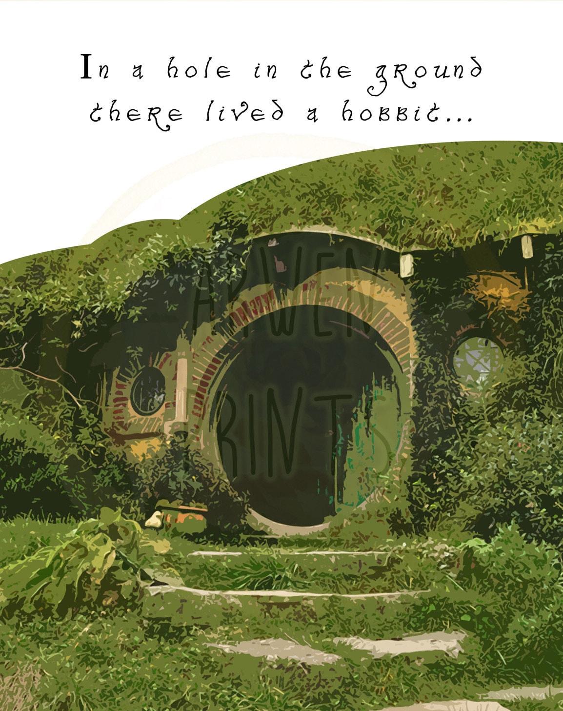 Lord of the Rings The Shire Bag End Hobbiton Art Print
