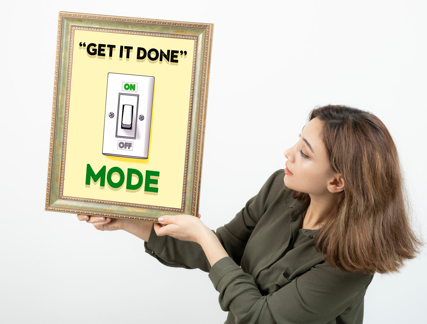 Get It Done Mode Motivational Art, Wall Art, Inspirational, Positive Art Print