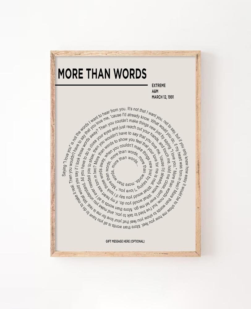 Song Lyric Print, Lyric Wall Art, Wedding Anniversary, Actual Sheet Music Art Print