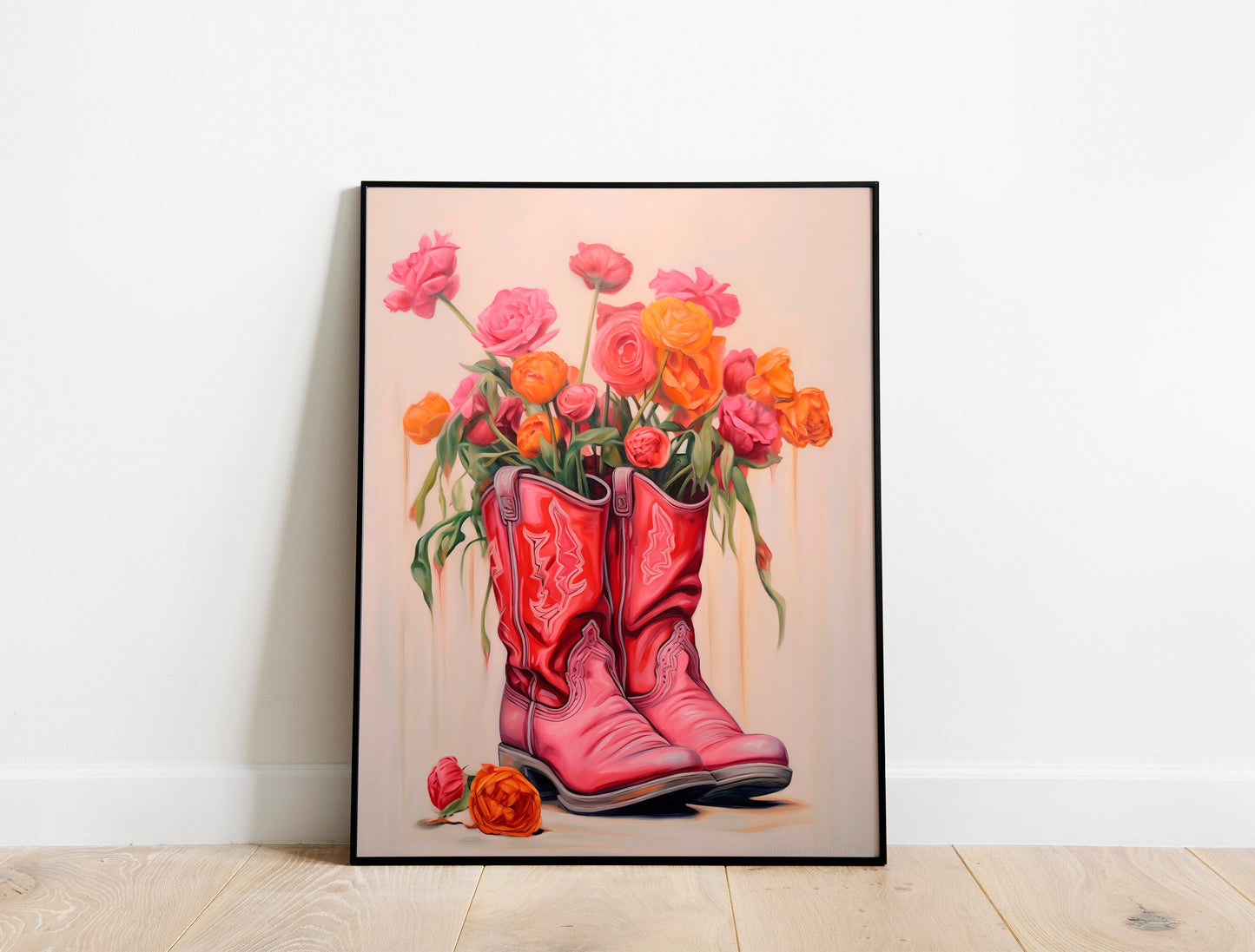 Cowgirl Boots Art Print, Woman Empowerment, Feminism, Woman Encouragement, Beautiful Woman Art, Country Art