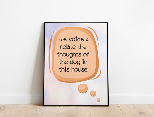 Animal Dog Lover Home Wall Art, Unique Art Wall Decor