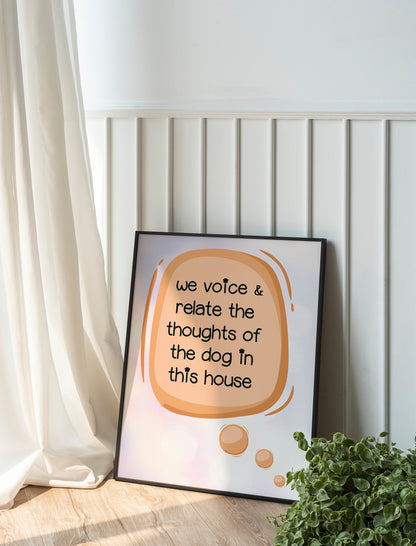 Animal Dog Lover Home Wall Art, Unique Art Wall Decor