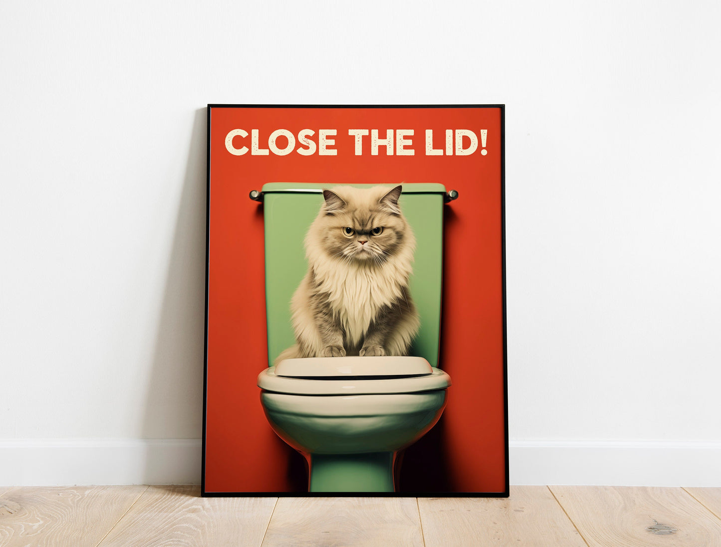 Funny Bathroom Cat Print, Funny Wall Art, Decor, Wall Art, Funny Cat, Cat Lovers, Bathroom Decor