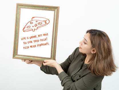 Pizza Funny Wall Decor, Funny Wall Art, Kitchen Decor, Kitchen Wall Art, Humor Wall Art, Kitchen