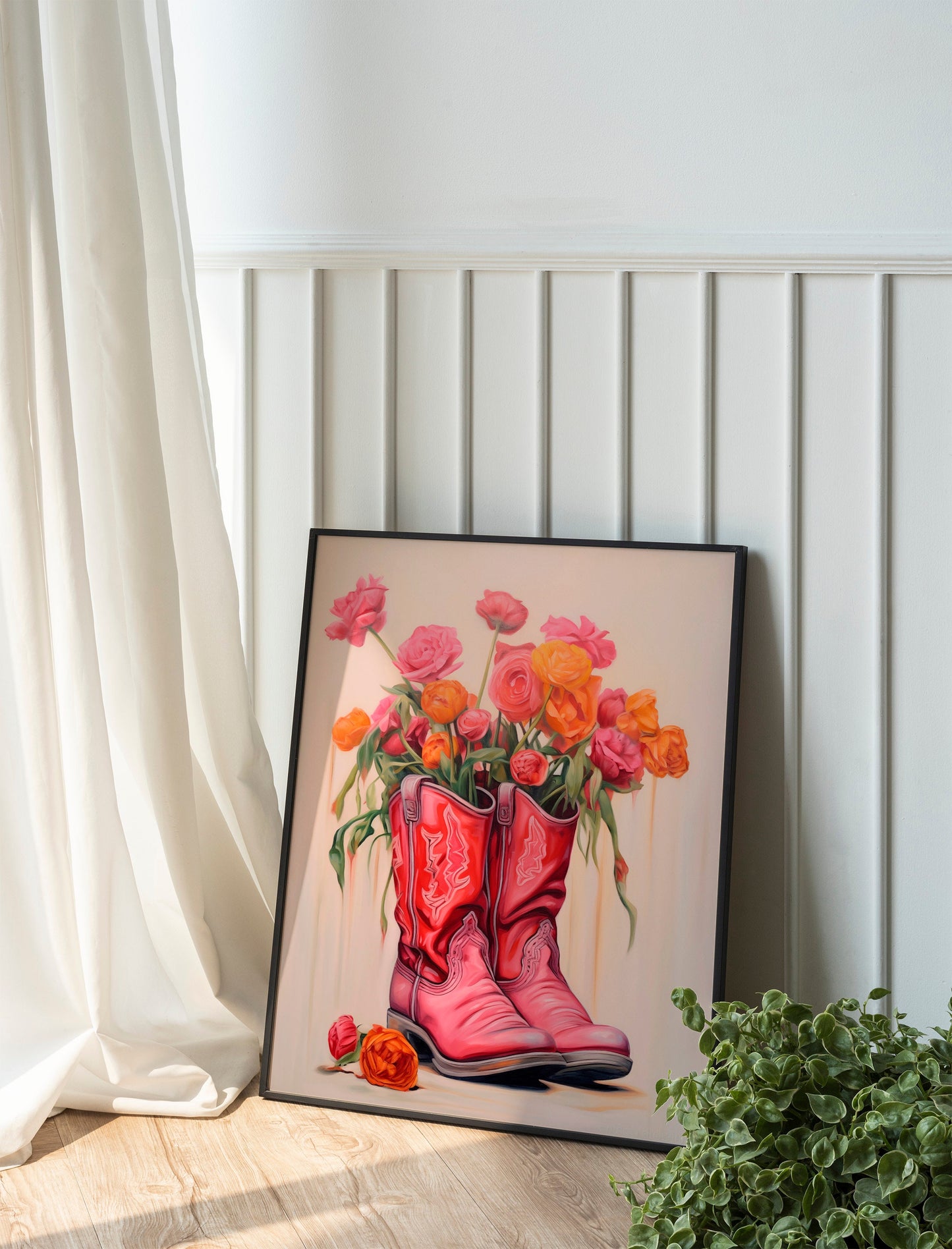 Cowgirl Boots Art Print, Woman Empowerment, Feminism, Woman Encouragement, Beautiful Woman Art, Country Art