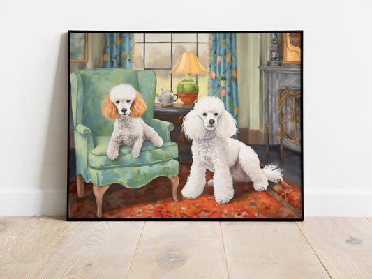 Sophisticated Poodle Canvas Wall Decor Art