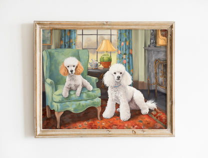 Sophisticated Poodle Canvas Wall Decor Art