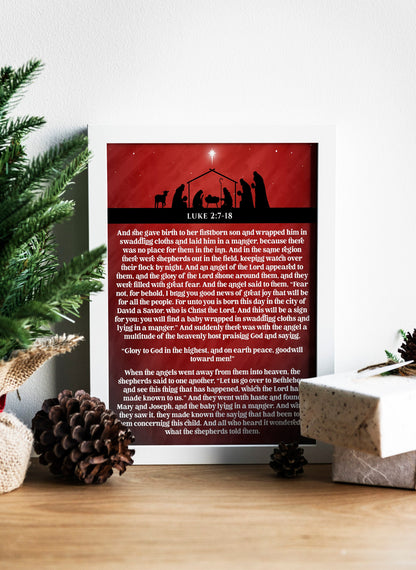 Christmas Christian Wall Decor, Jesus Christmas Art, Jesus Art, Christian Christmas Art, Christmas Canvas, Christmas Print